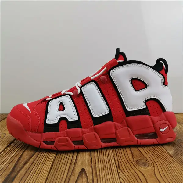 Nike Air More Uptempo University Red Black White 