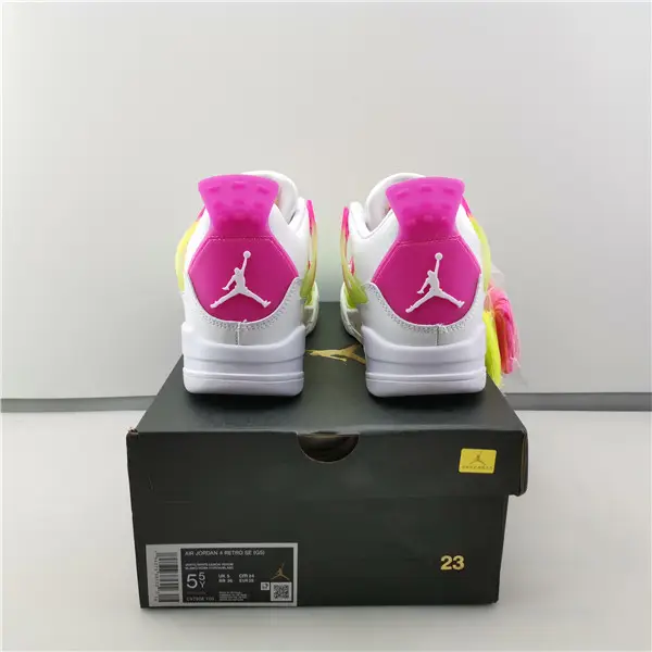 AIR JORDAN 4 GIRLS LEMON VENOM PINK BLAST 