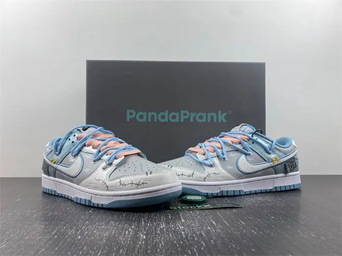 Nike Dunk Low Retro Fleece Swoosh Worn Blue 