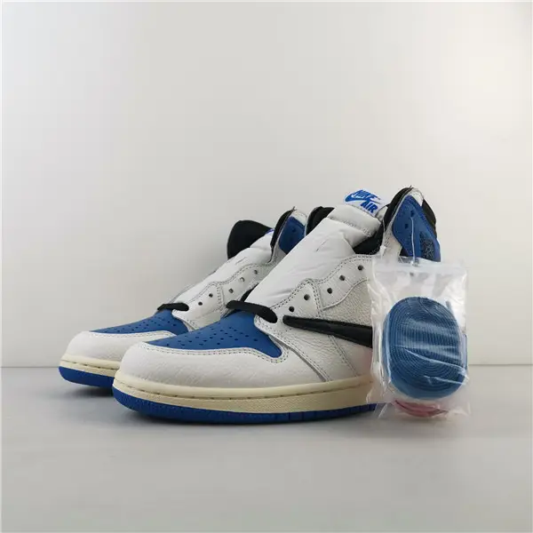 TRAVIS SCOTT X FRAGMENT X AIR JORDAN 1 BLUE WHITE 