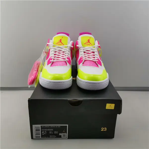 AIR JORDAN 4 GIRLS LEMON VENOM PINK BLAST 