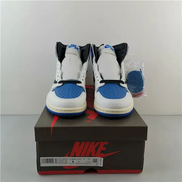 TRAVIS SCOTT X FRAGMENT X AIR JORDAN 1 BLUE WHITE 