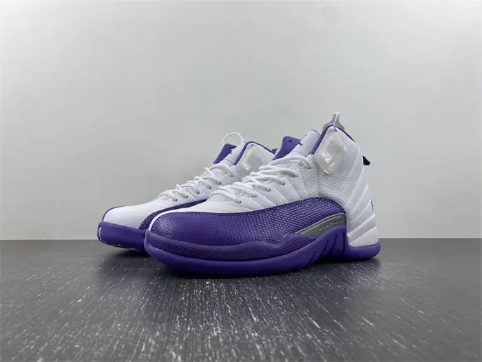 Jordan 12th Generation Nike Air Jordan 12 White Purple Headcoat Authentic 50., Product Number 