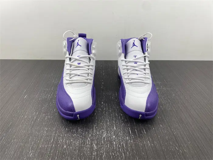 Jordan 12th Generation Nike Air Jordan 12 White Purple Headcoat Authentic 50., Product Number 