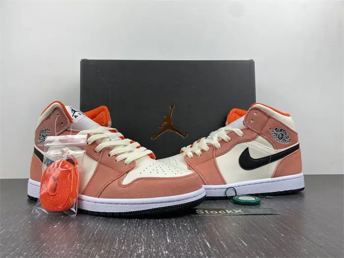 Jordan 1 Mid SE Orange Suede 