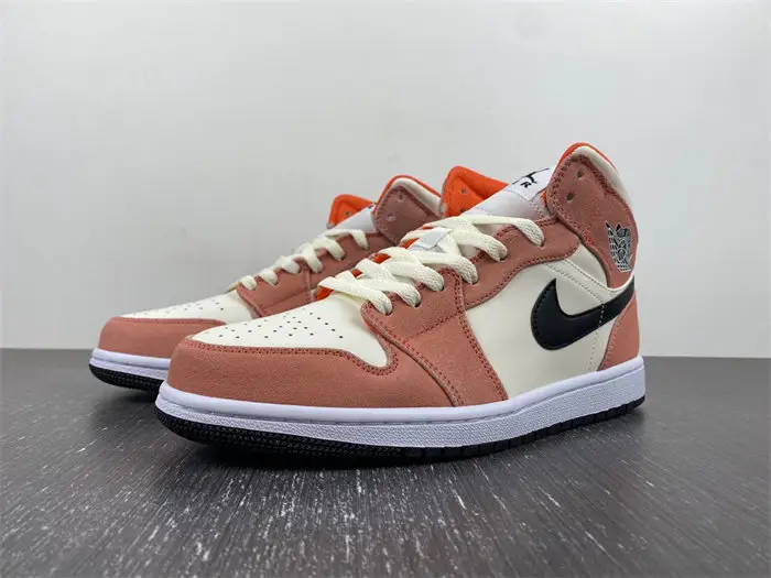 Jordan 1 Mid SE Orange Suede 