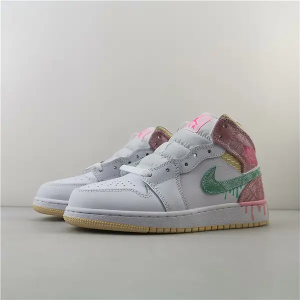 AIR JORDAN 1 MID GS PAINT DRIP 
