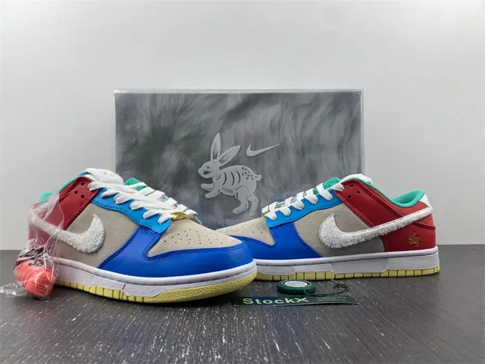 Nike Dunk Low Retro PRM Year of the Rabbit Blue Orange Cream 