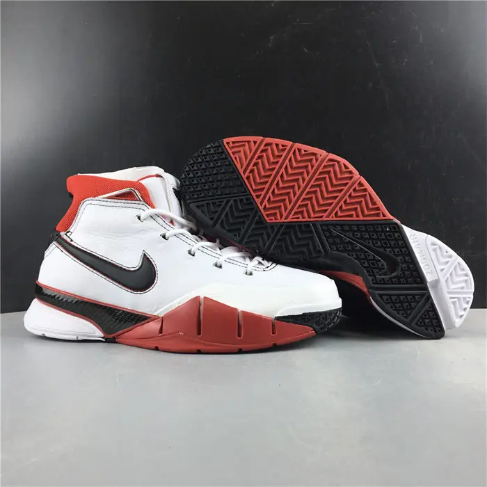 Nike Kobe 1 Protro White Black Red  BCF2696