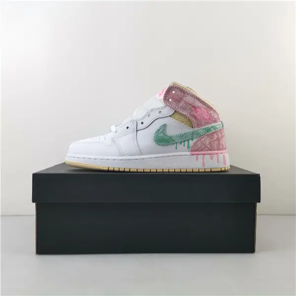 AIR JORDAN 1 MID GS PAINT DRIP 