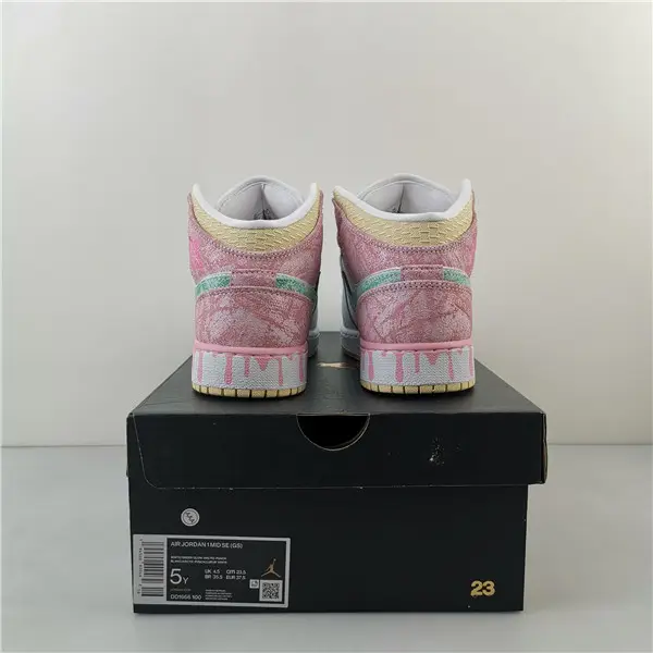 AIR JORDAN 1 MID GS PAINT DRIP 