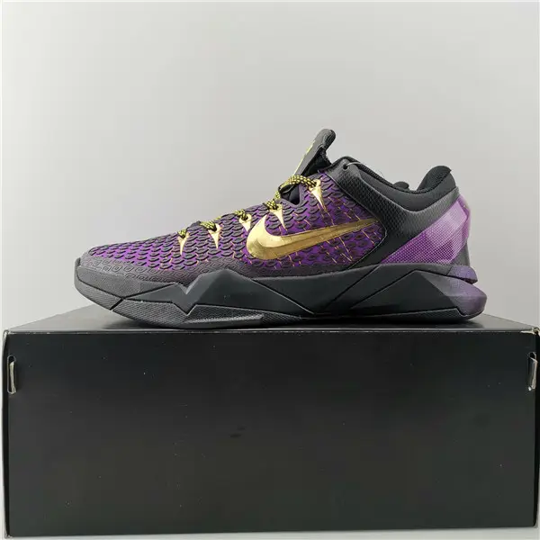 Nike Zoom Kobe VII Black Purple Gold 