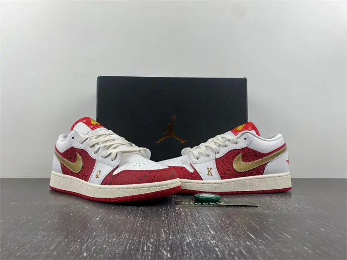 AIR JORDAN 1 LOW SE GS 'SPADES' 