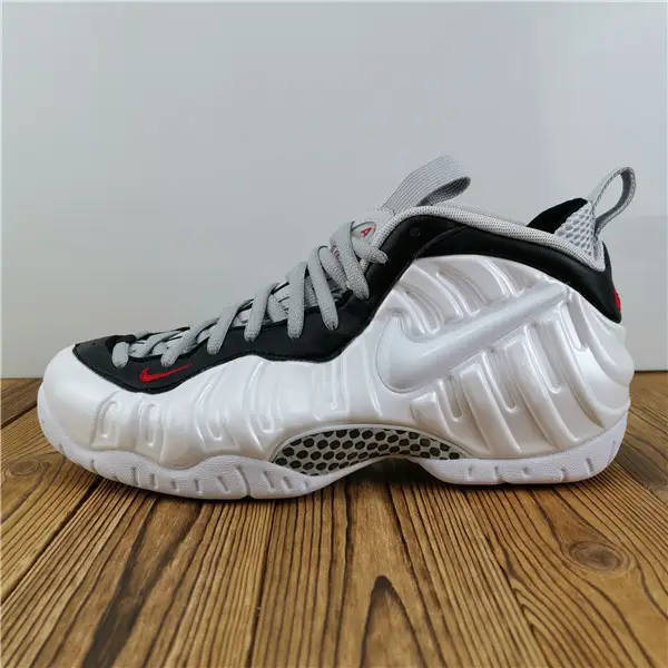 NIKE AIR FOAMPOSITE PRO WHITE BLACK UNIVERSITY RED 