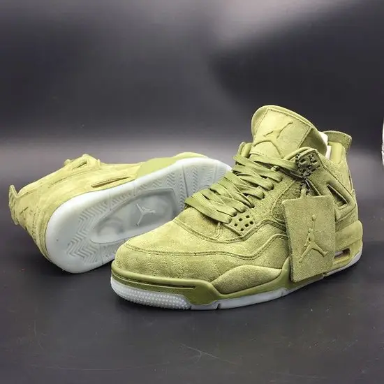 Air Jordan 4 KAWS 'Cool Green' Glow In 