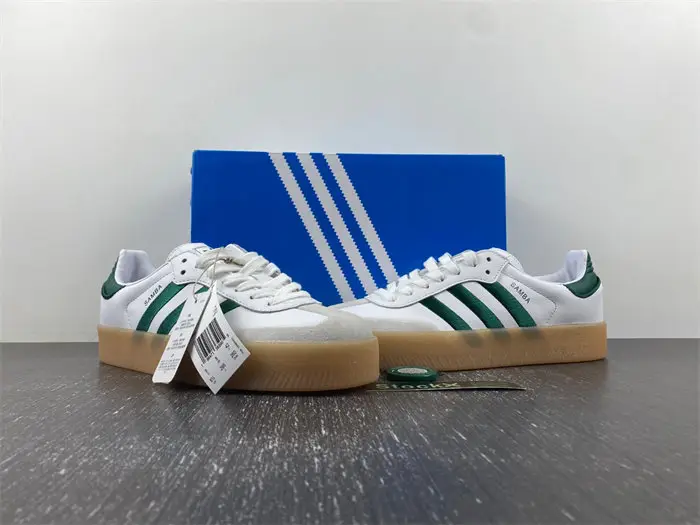 adidas Sambae White Collegiate Green Gum  AFEC2708