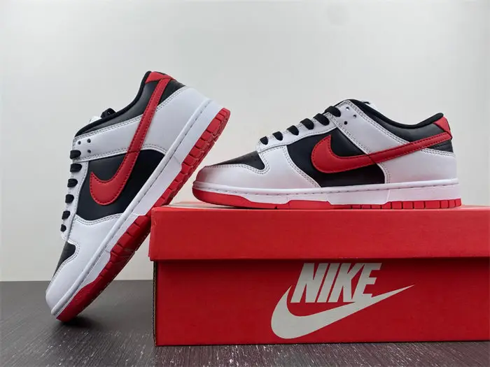 Nike Dunk Low Retro White Black University Red 