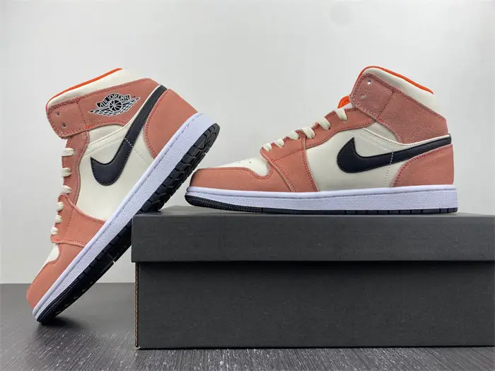 Jordan 1 Mid SE Orange Suede 