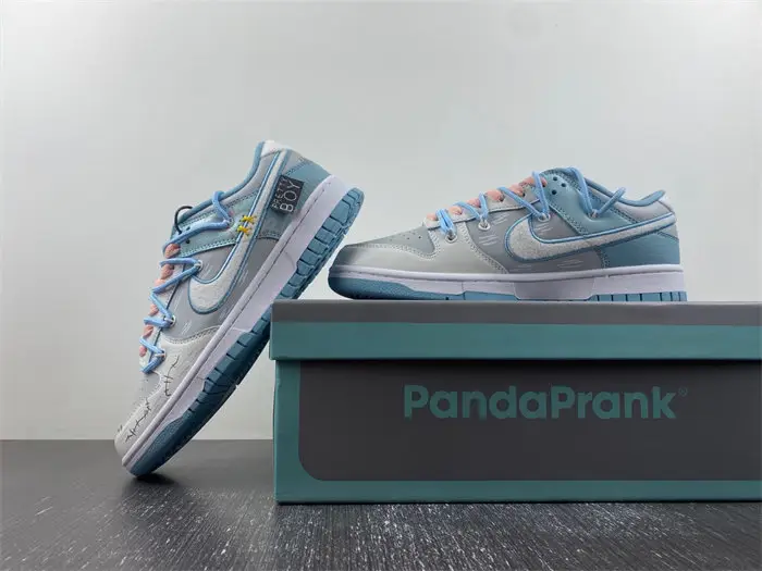 Nike Dunk Low Retro Fleece Swoosh Worn Blue 