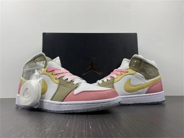 Jordan 1 Mid SE Pastel Vivid Green Grind  BEEB44