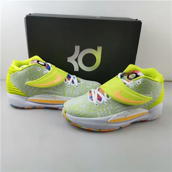 Nike KD 14 White Lime Green  EEFB85