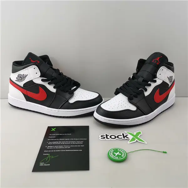 Air Jordan 1 Mid  Black White 