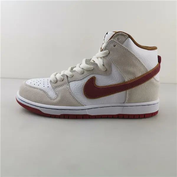 Nike SB Dunk High Sail Bright Crimson 