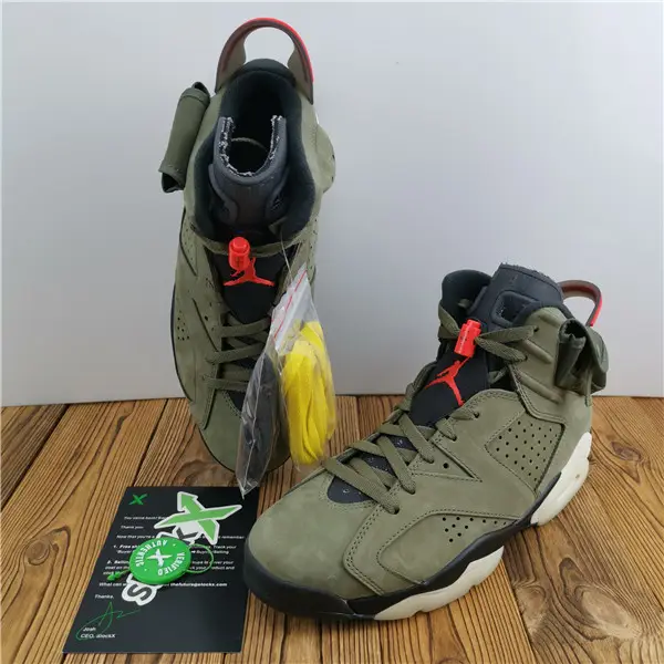 AIR JORDAN 6 TRAVIS SCOTT MEDIUM OLIVE 