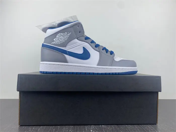 Jordan 1 Mid True Blue Cement 