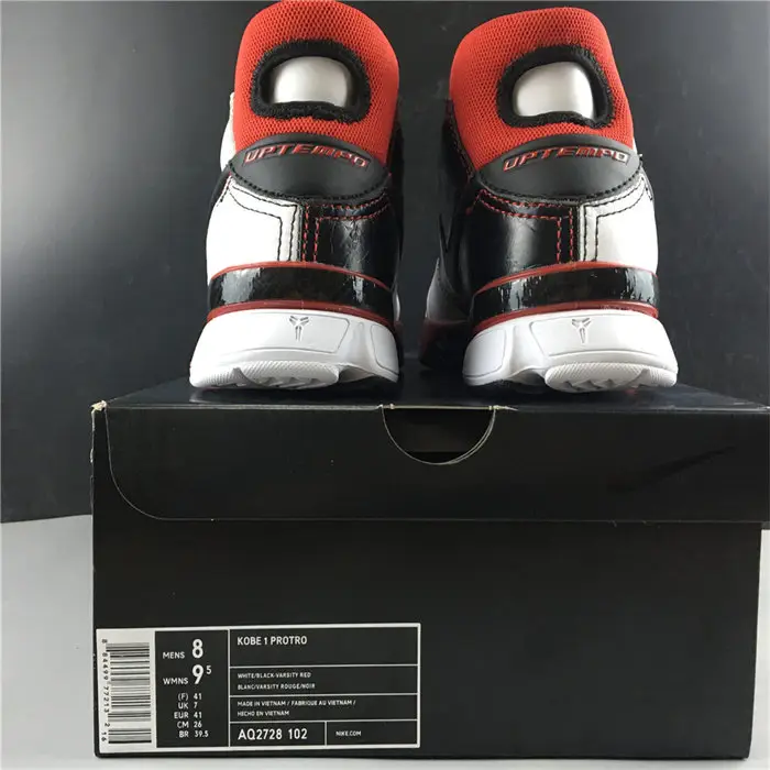 Nike Kobe 1 Protro White Black Red 