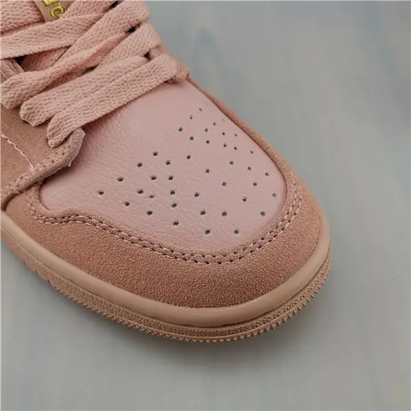 Air Jordan 1 Low I AJ1 Coral Stardust Pink Club Gold Men Shoes 