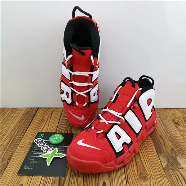 Nike Air More Uptempo University Red Black White 