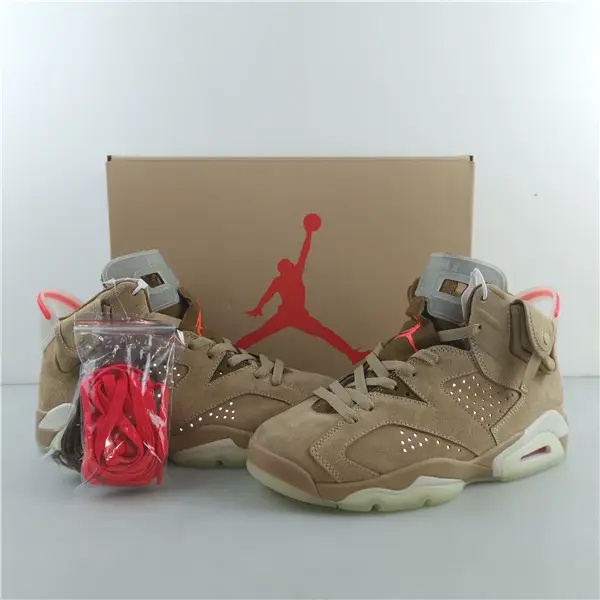 JORDAN 6 RETRO TRAVIS SCOTT BRITISH KHAKI - 