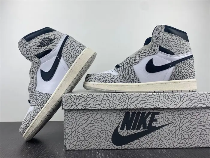 Jordan 1 Retro High OG White Cement 