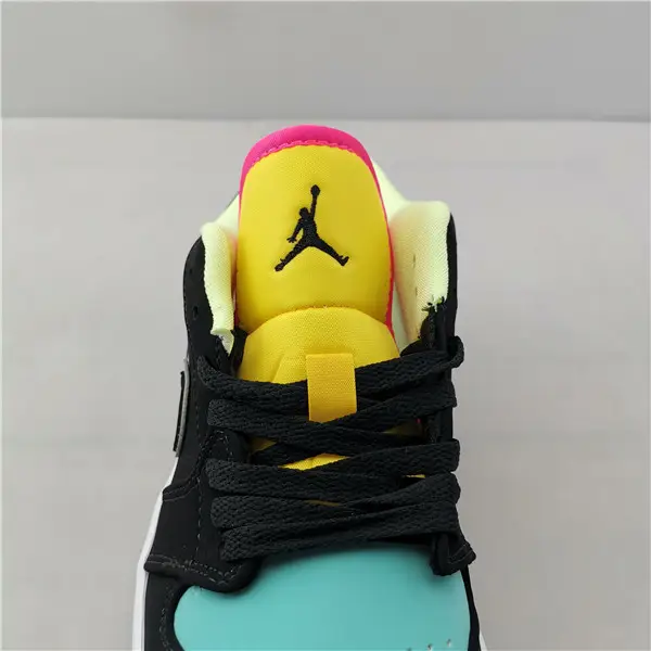 Jordan 1 Low Black Aurora Green Laser Orange 
