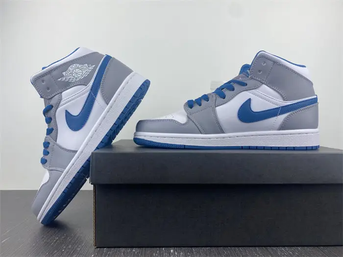 Jordan 1 Mid True Blue Cement 