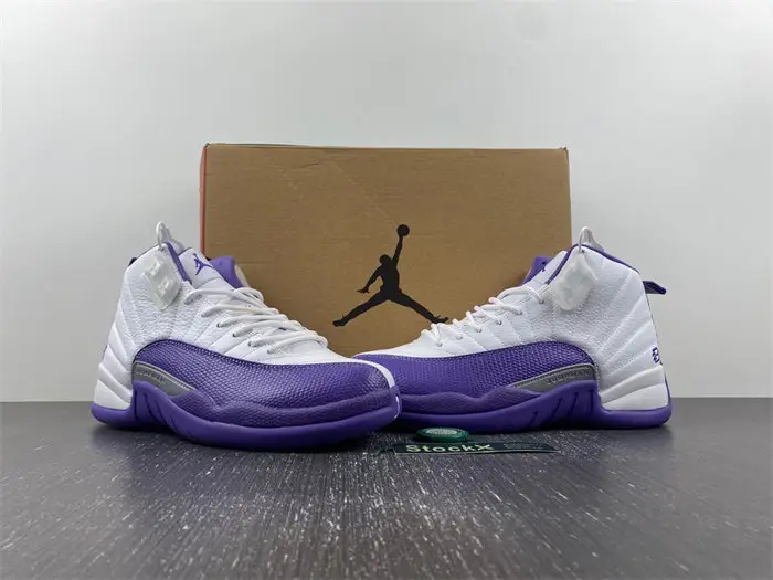 Jordan 12th Generation Nike Air Jordan 12 White Purple Headcoat Authentic 50., Product Number  FBAE1556