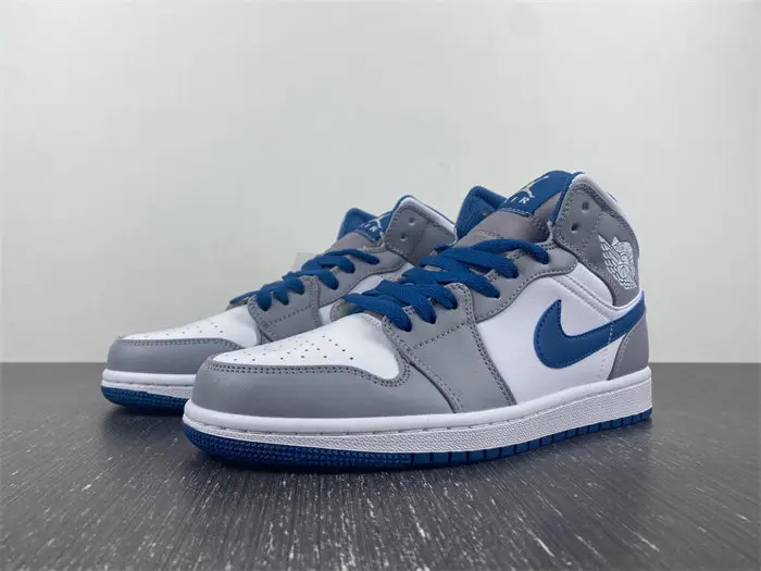 Jordan 1 Mid True Blue Cement 