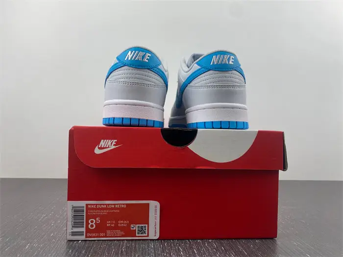 Nike Dunk Low Retro Pure Platinum Blue Lightning 