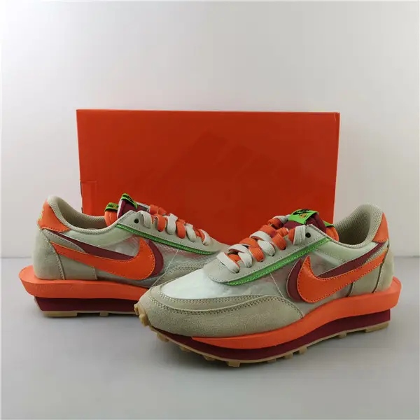 NIKE LDWAFFLE CLOT SACAI NET ORANGE BLAZE -  DDEF1292
