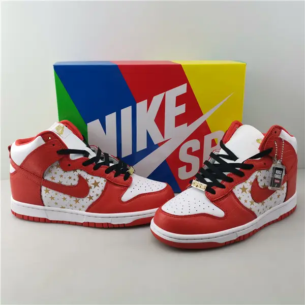 Nike Dunk High Pro SB Supreme Red Stars 