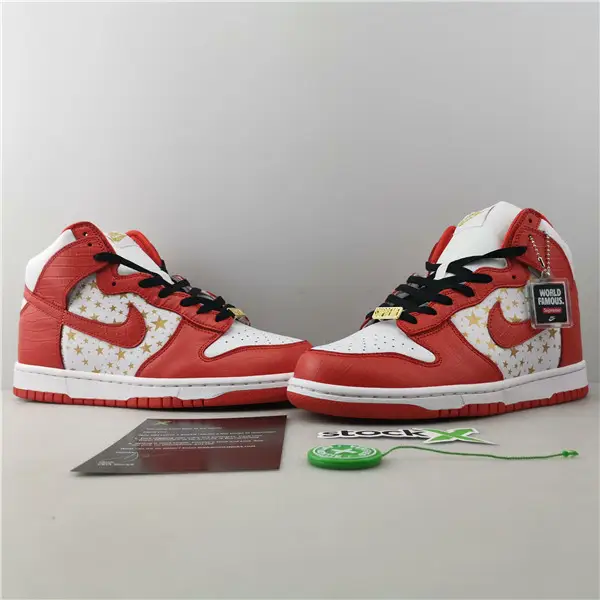 Nike Dunk High Pro SB Supreme Red Stars 