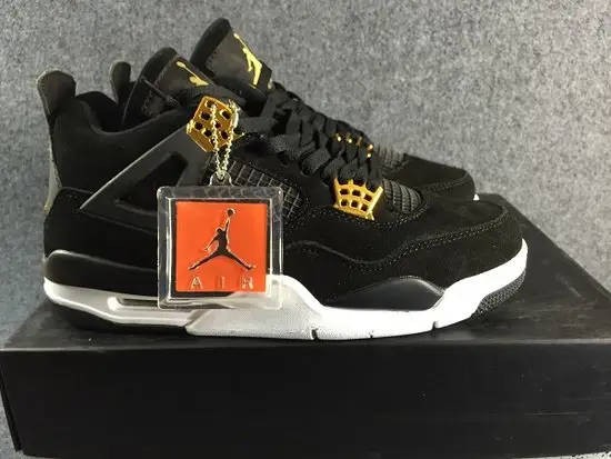 Authentic Air Jordan 4 Gold-Metllic 