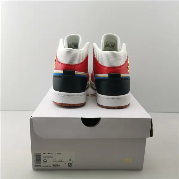 Jordan 1 Mid Sail Red Black Blue 