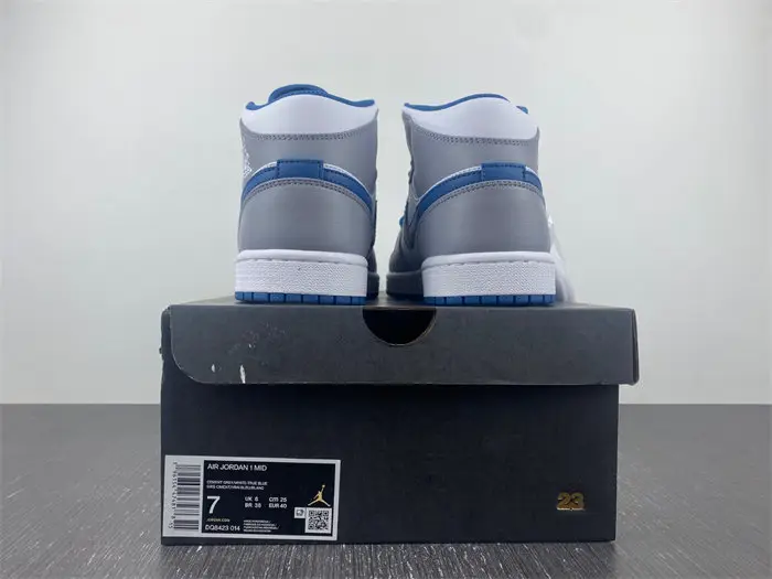 Jordan 1 Mid True Blue Cement 