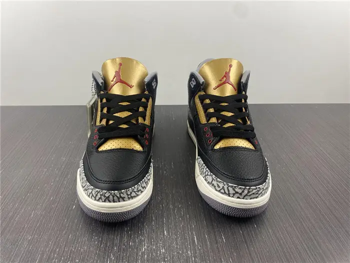 Jordan 3 Retro Black Cement Gold 