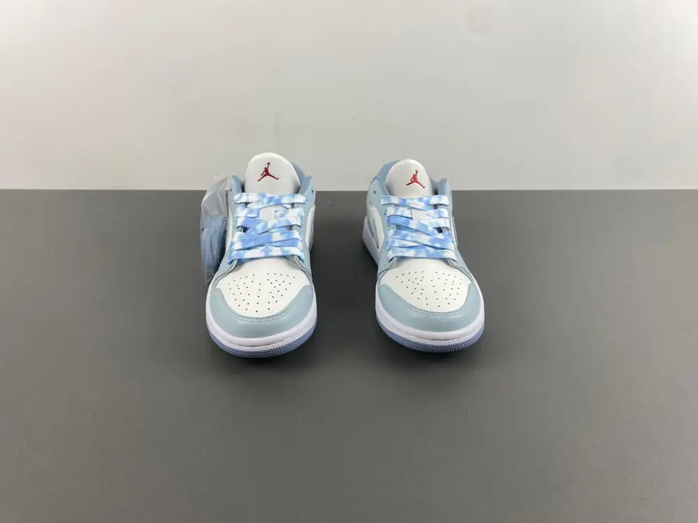 Air Jordan 1 Low White Jade Colorful Ribbon 