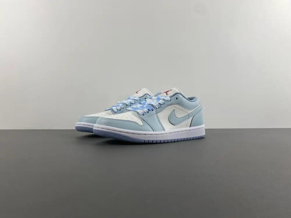 Air Jordan 1 Low White Jade Colorful Ribbon 