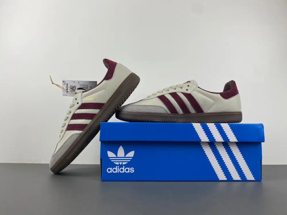 adidas Samba OG Putty Grey Maroon 