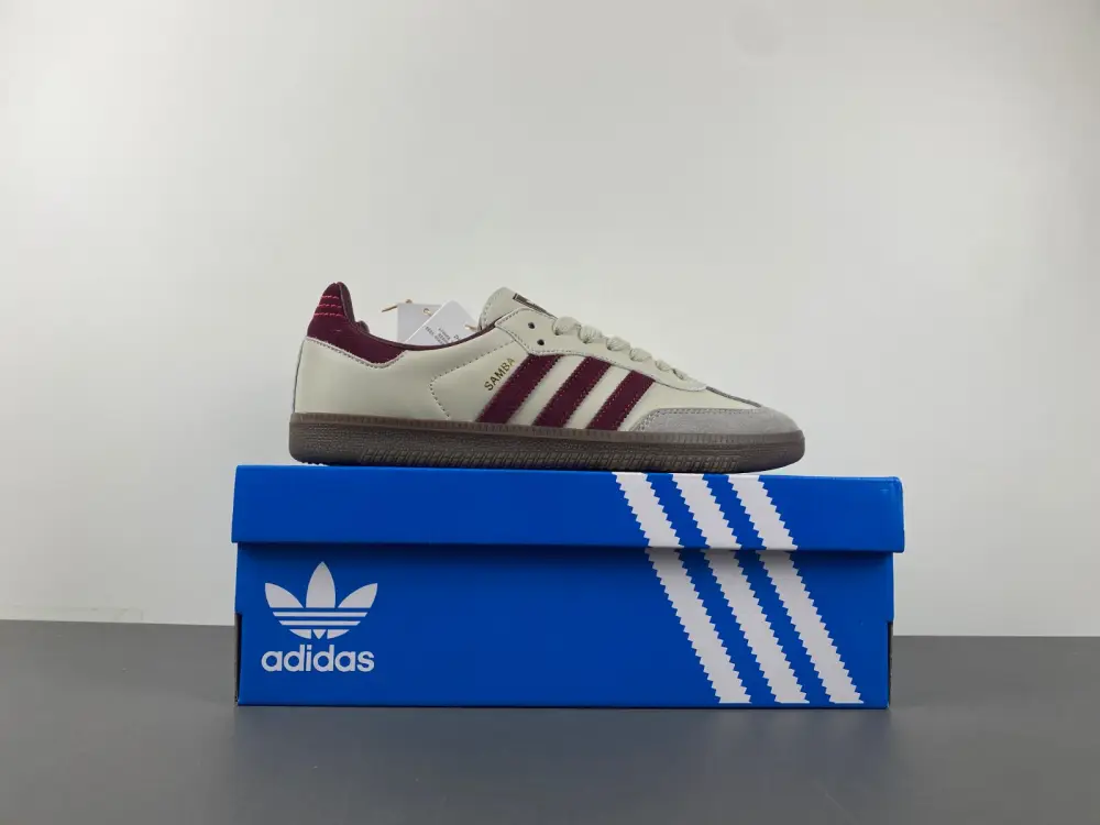 adidas Samba OG Putty Grey Maroon 